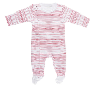 Emotion & Kids Zipped Outfit with Feet - Red Scribble
