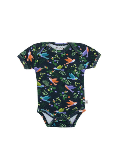 Emotion & Kids Organic Short Sleeve Bodysuit - Hummingbirds