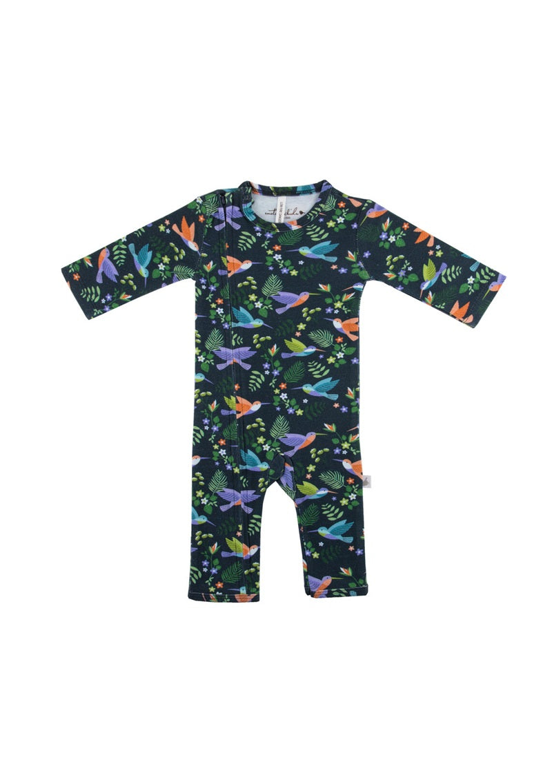 Emotion & Kids Organic Long Leg Romper - Hummingbirds
