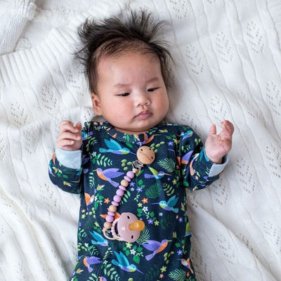 Emotion & Kids Organic Long Leg Romper - Hummingbirds