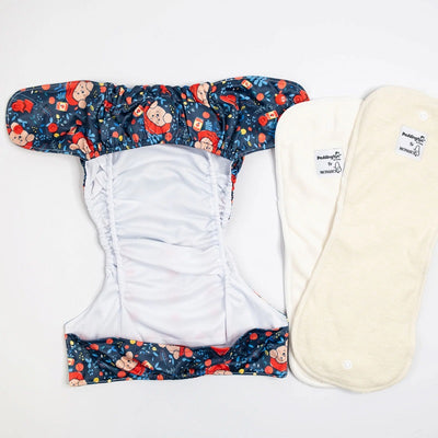 Monarch Classic Reusable Cloth Nappy 2.0 With Snaps - Paddington Baby