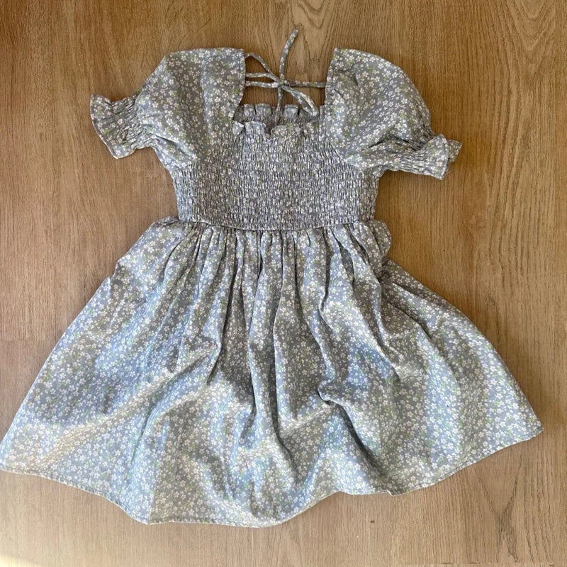 Dukes The Brand Piper Shirred Dress - Sage Floral