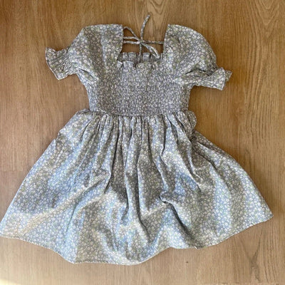 Dukes The Brand Piper Shirred Dress - Sage Floral