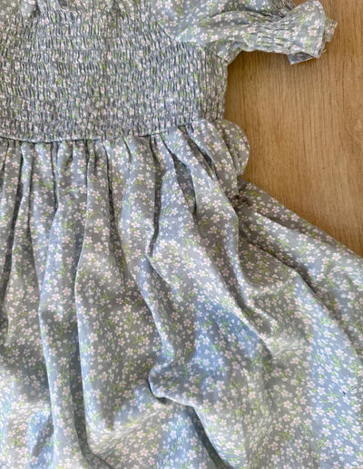 Dukes The Brand Piper Shirred Dress - Sage Floral