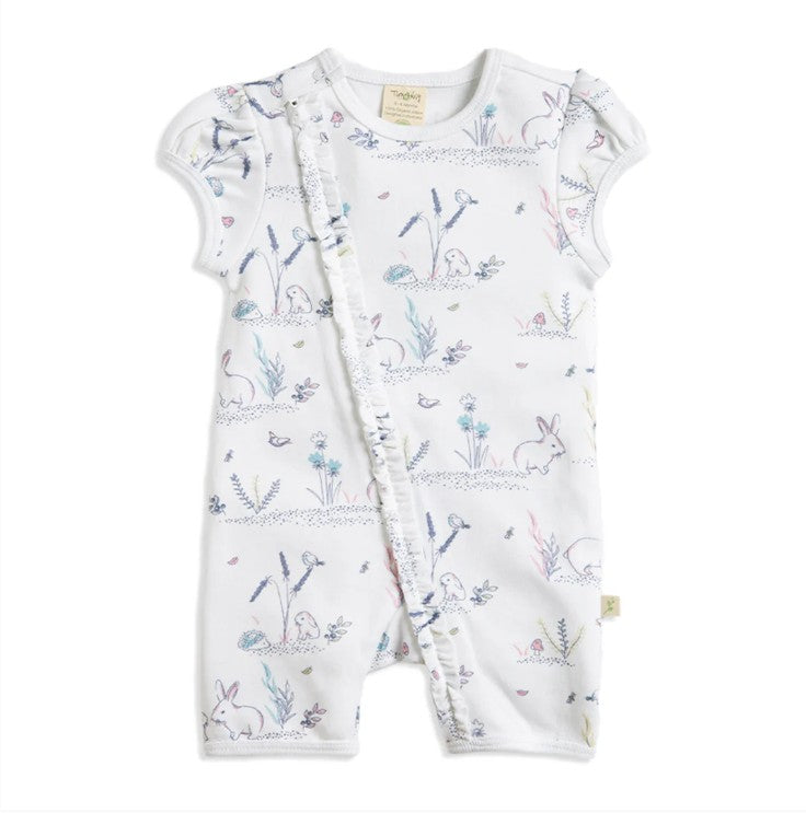 Tiny Twig Puff Sleeve Zipsuit - Hibernation