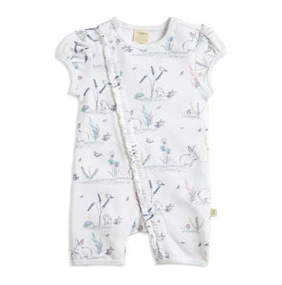 Tiny Twig Puff Sleeve Zipsuit - Hibernation