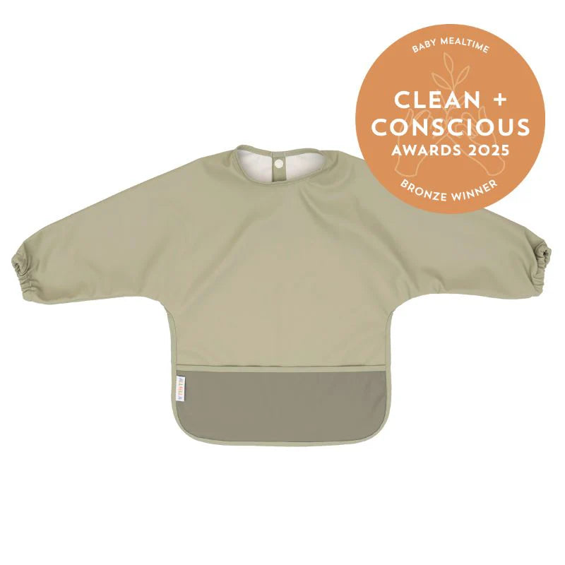 All 4 Ella Recycled long sleeve bib - Light Sage