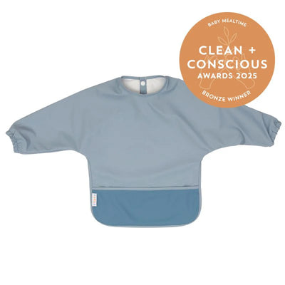 All 4 Ella Recycled long sleeve bib - Light Blue