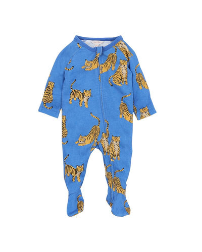 Fox & Finch Tiger Long Sleeve Zip Onesie