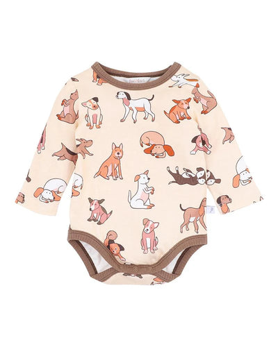Fox & Finch Cool Dogs Long Sleeve Bodysuit - All Over Print