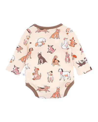 Fox & Finch Cool Dogs Long Sleeve Bodysuit - All Over Print