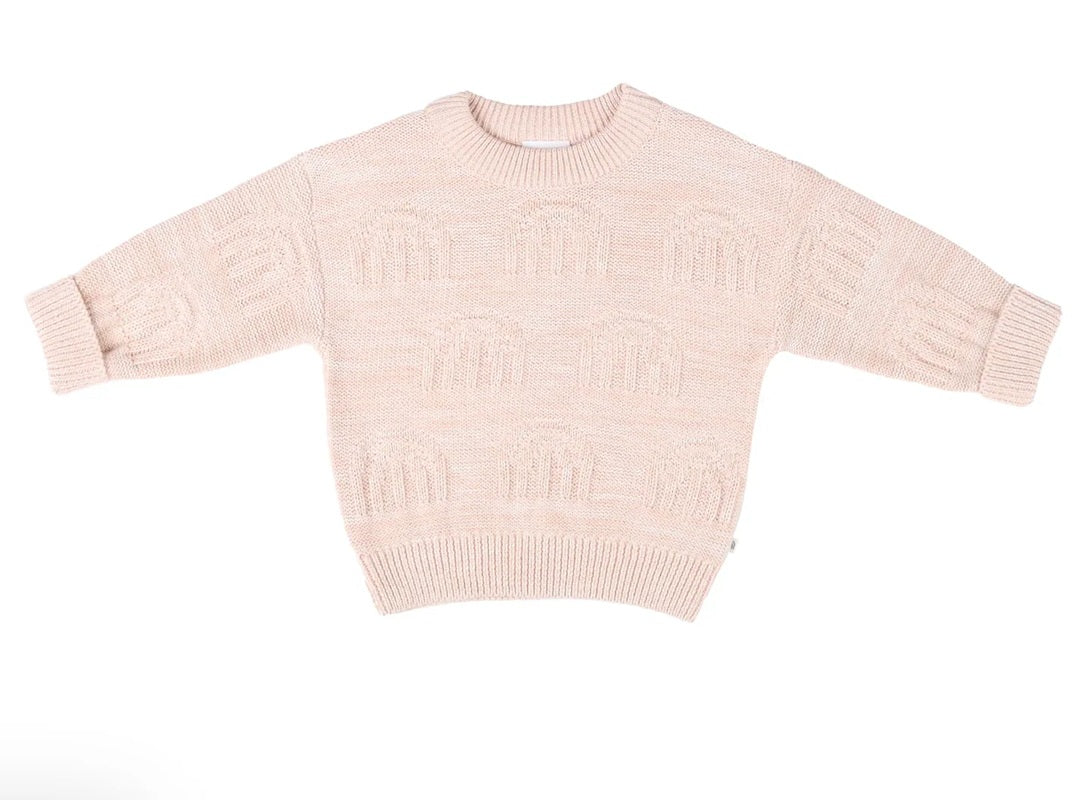 Kynd Baby Rainbow Decorative Knit Jumper - Pearl Rainbow