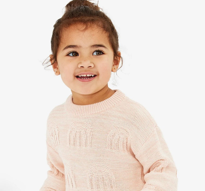 Kynd Baby Rainbow Decorative Knit Jumper - Pearl Rainbow
