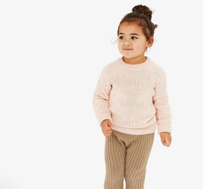 Kynd Baby Rainbow Decorative Knit Jumper - Pearl Rainbow