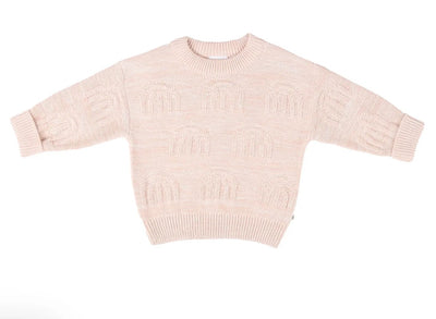 Kynd Baby Rainbow Decorative Knit Jumper - Pearl Rainbow