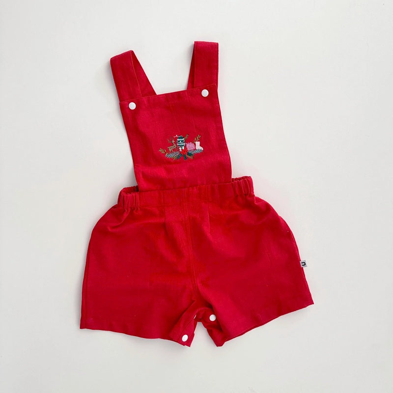 Dukes The Brand Red Tailored Embroidered Overalls