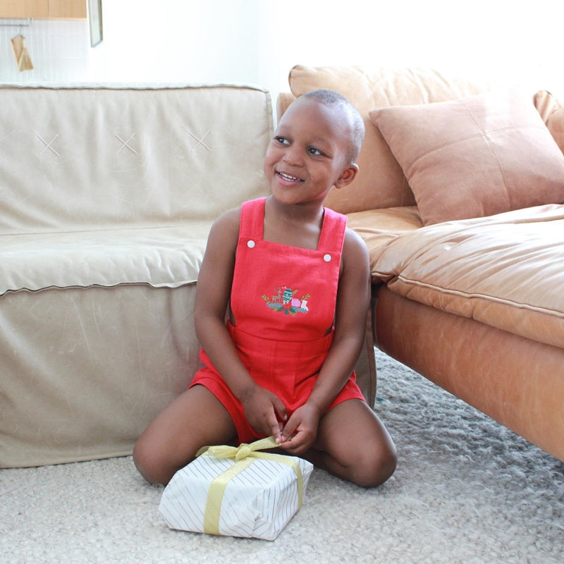 Dukes The Brand Red Tailored Embroidered Overalls