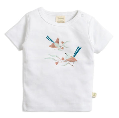 Tiny Twig Round Neck Tee - Blue Wren