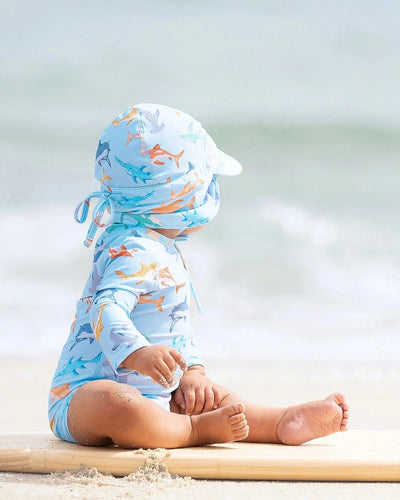 Toshi Swim Baby Flap Cap Classic - Sharky