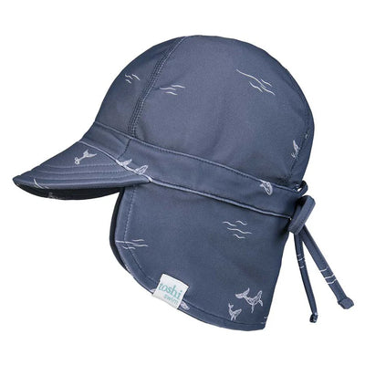 Toshi Swim Baby Flap Cap Classic - Whales