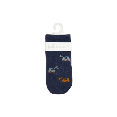 Toshi Organic Socks Ankle Jacquard - Earthmover