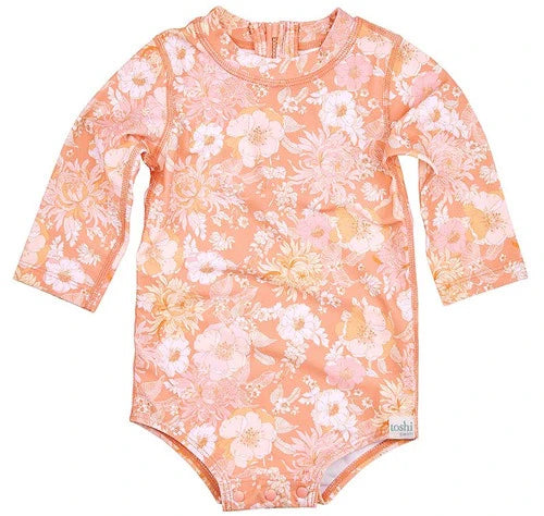 Toshi Swim Onesie Long Sleeve - Tea Rose