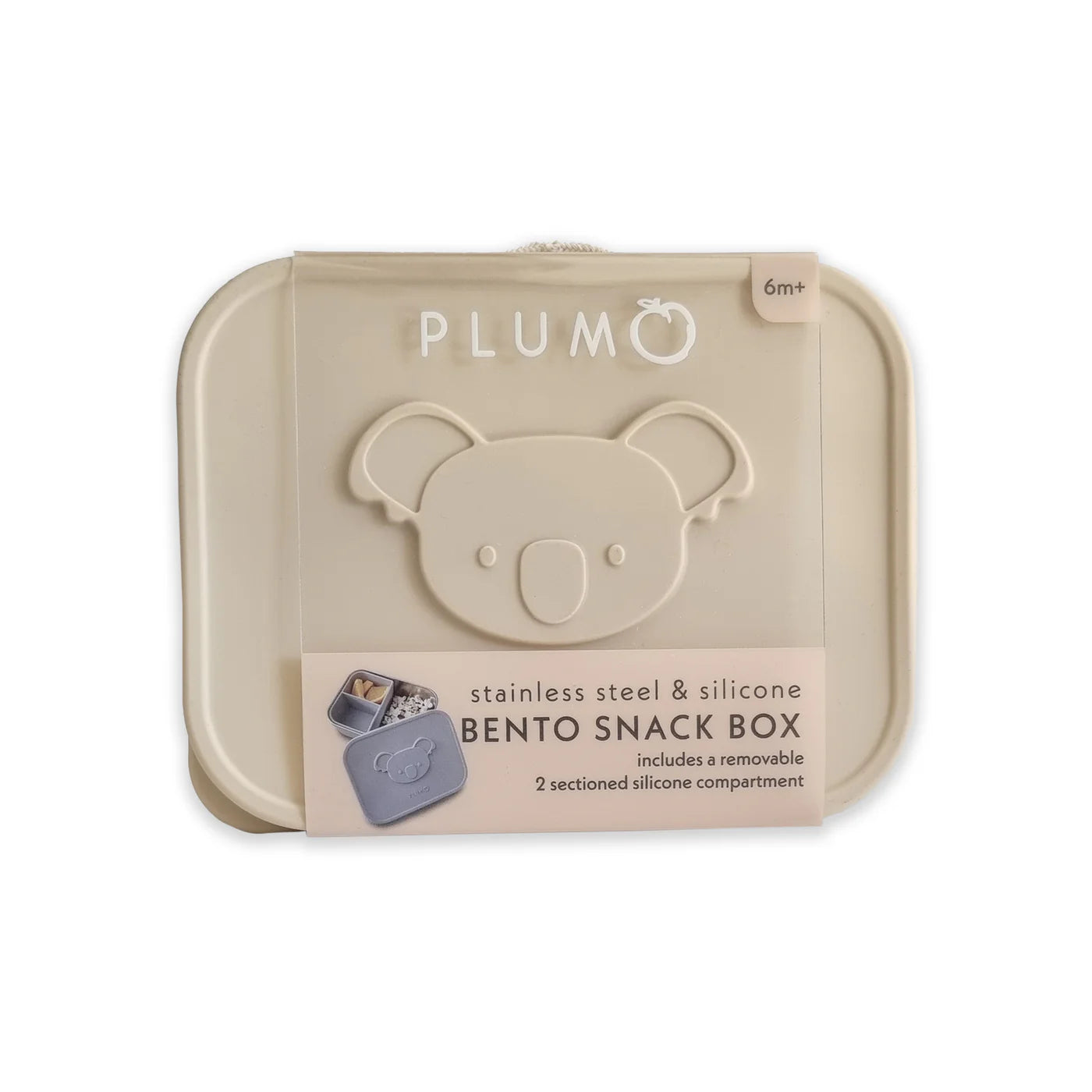 Plum Stainless-steel Bento Snack Box - Sand