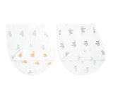 Aden and Anais Organic 2 pack Burpy Bibs - Animal Kingdom