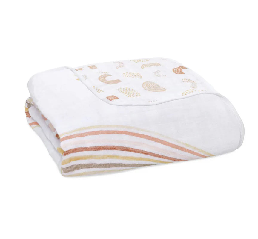 Aden and Anais Muslin Dream Blanket - Keep Rising Rainbow