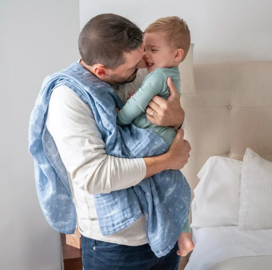Aden and Anais Organic 4 Pack Swaddles - Oceanic