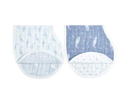 Aden and Anais Organic 2 pack Burpy Bibs - Oceanic