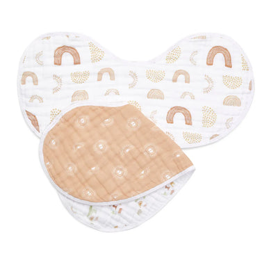 Aden and Anais Classic 2 Pack Burpy Bibs - Keep Rising