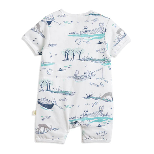 Tiny Twig Short Sleeve Zipsuit - Creek Adventure