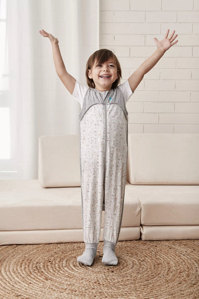Love To Dream Sleep Suit Organic Cotton 0.2 TOG - Seagulls Grey