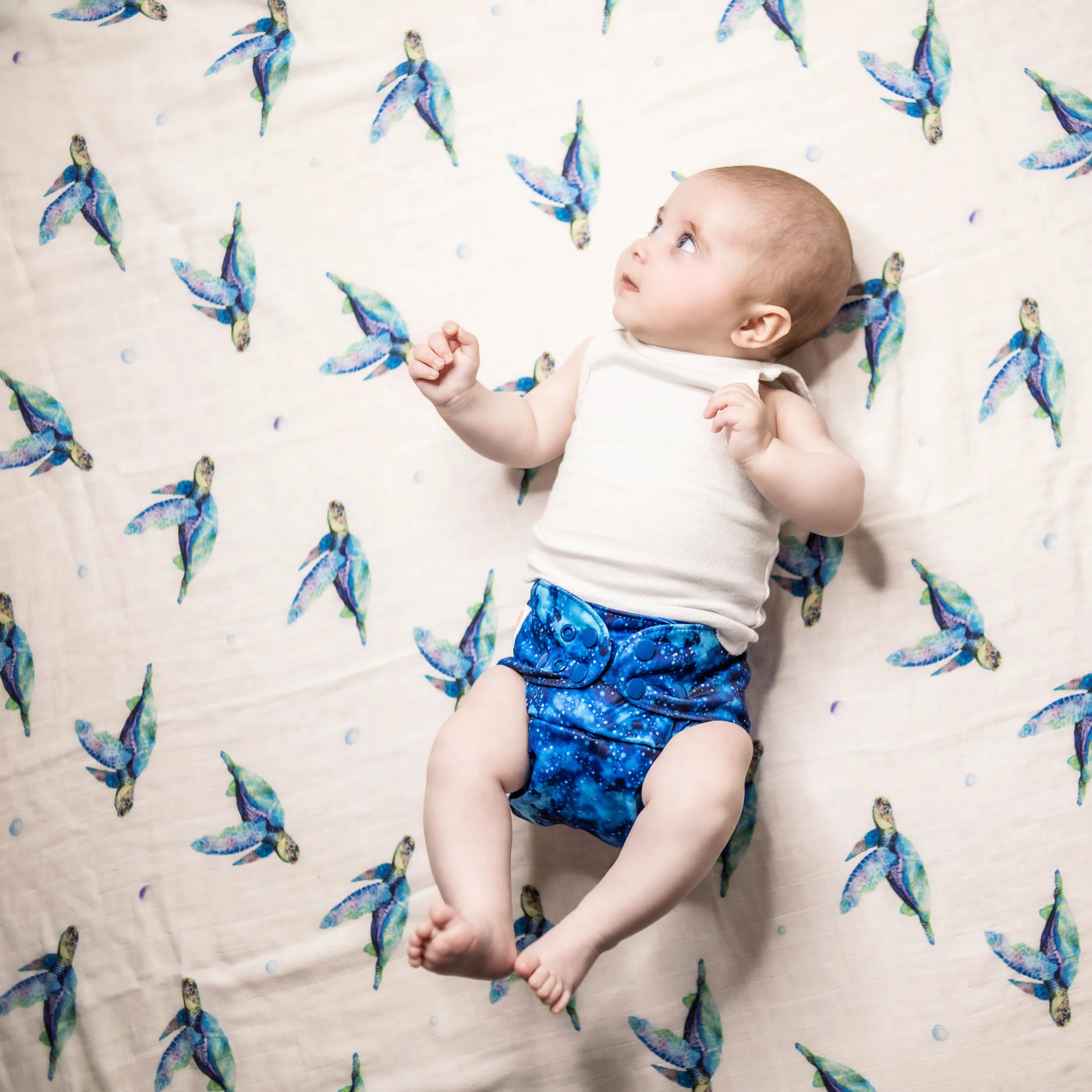 Monarch Classic Swim Nappy With Snaps - Snowstorm