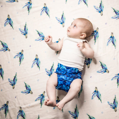 Monarch Classic Swim Nappy With Snaps - Snowstorm
