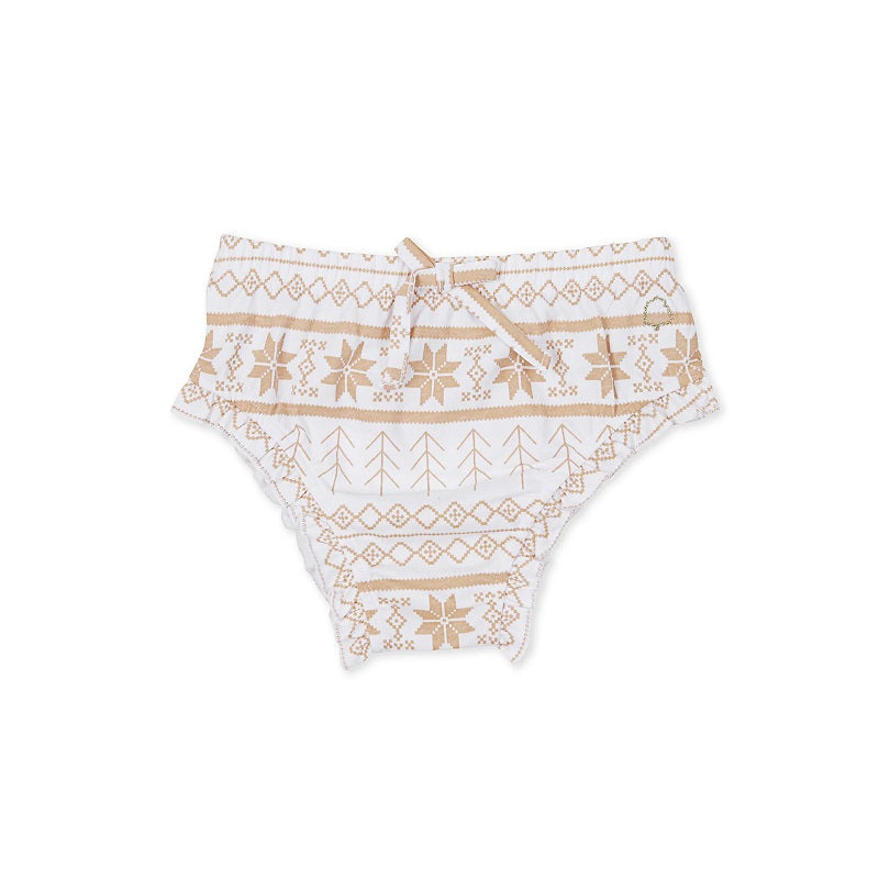 Texas Oak Star Nappy Cover Bloomers - Sonwflake Print