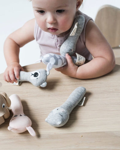 Mister Fly Stick Rattle - Pink Bun Bun