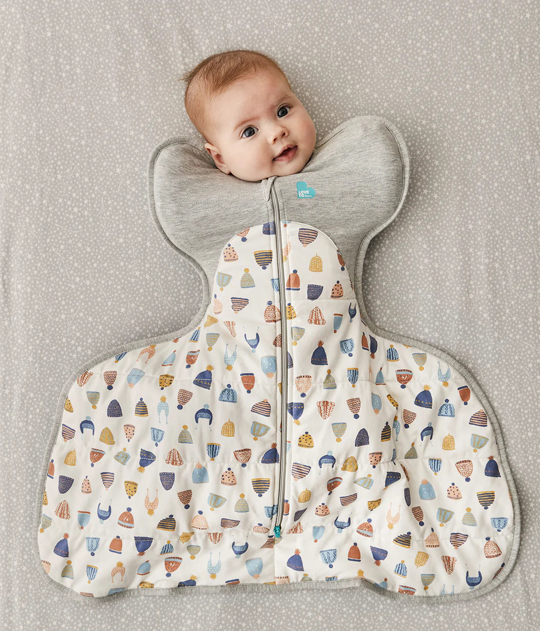 Love To Dream Swaddle Up™ Hip Harness 2.5 TOG - White Happy Hats