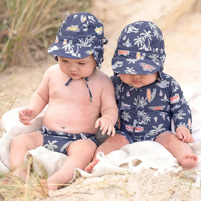 Toshi Swim Baby Flap Cap Classic - Surf Twilight