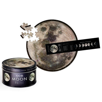 Tiger Tribe Tin Space 100 Piece Puzzles - Moon