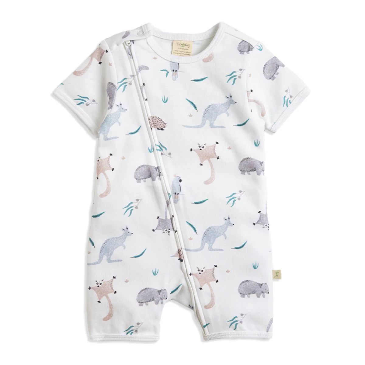 Tiny Twig Short Sleeve Zipsuit - Really Wild