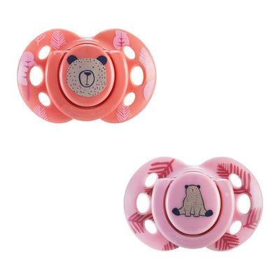 Tommee Tippee Fun Friends Soother 2 Pack 6-18 months - Rose Pack