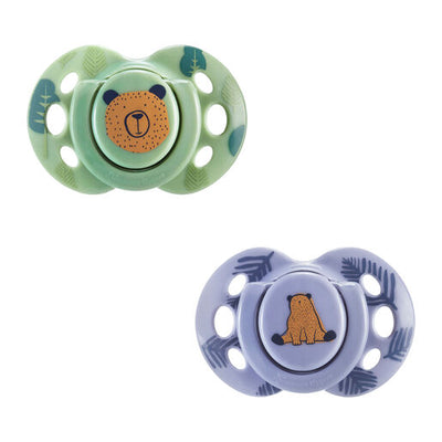 Tommee Tippee Fun Friends Soother 2 Pack 6-18 months - Green Pack