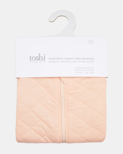 Toshi Dreamtime Organic Baby Sleep Bag Sleeveless 1.0 TOG -  Blush