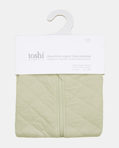 Toshi Dreamtime Organic Baby Sleep Bag Sleeveless 1 TOG - Thyme