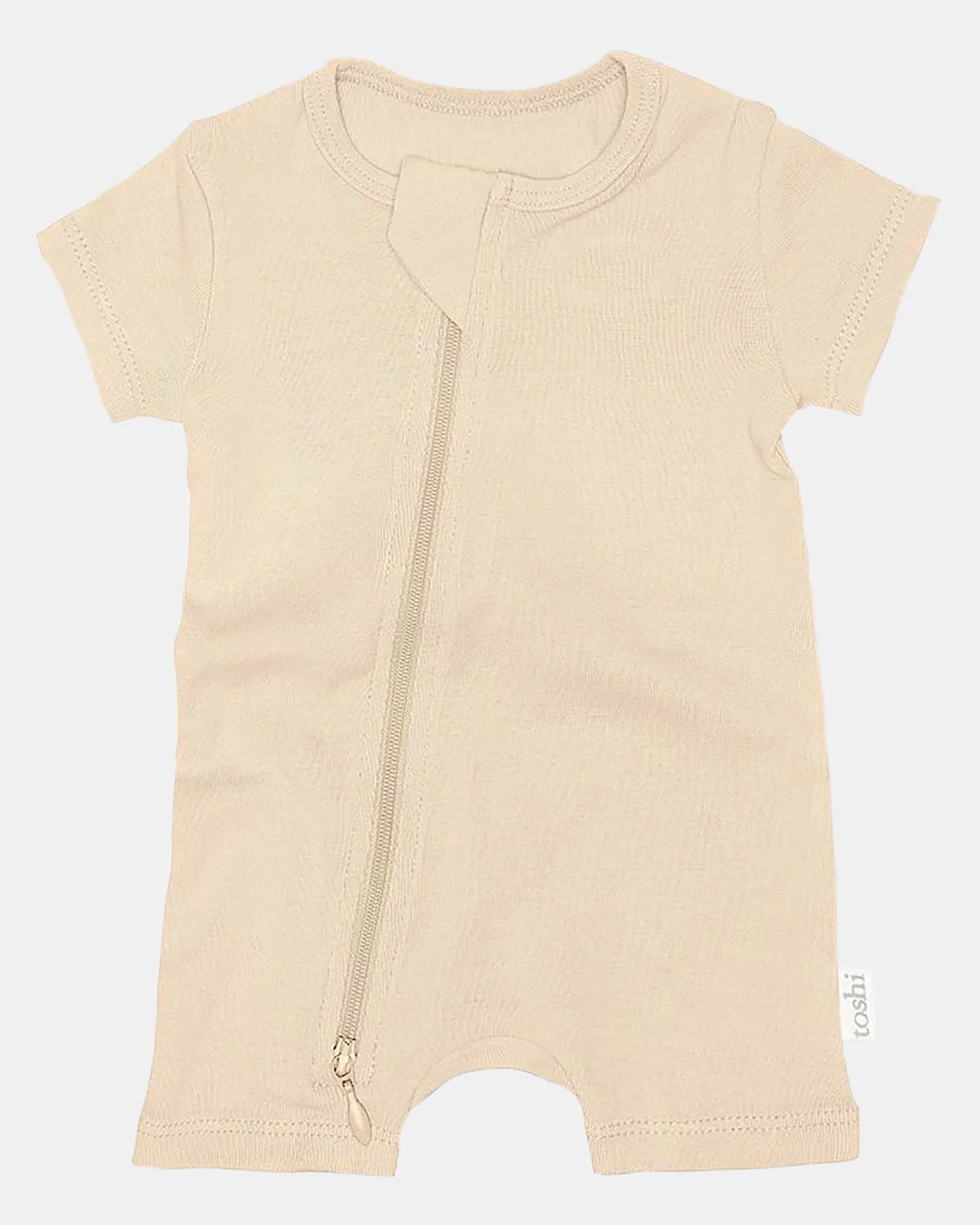 Toshi Dreamtime Organic Onesie Short Sleeve - Almond