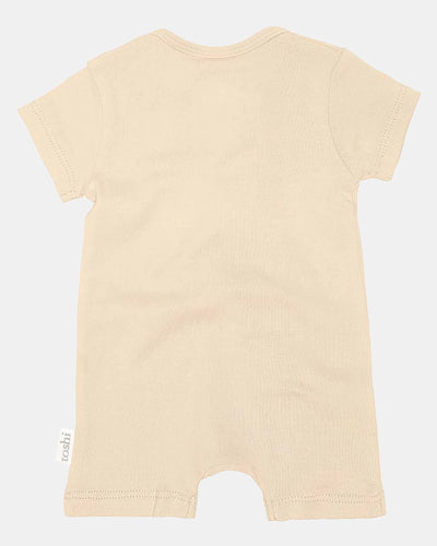 Toshi Dreamtime Organic Onesie Short Sleeve - Almond