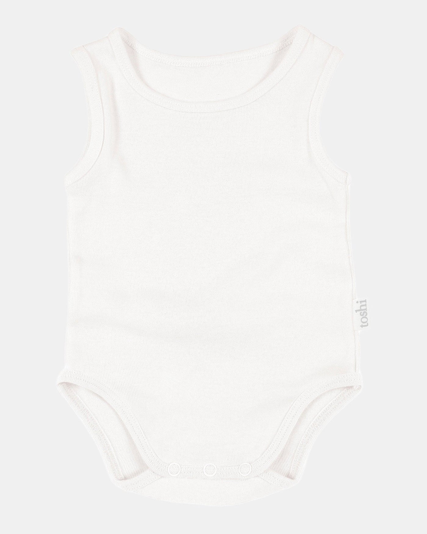 Toshi Dreamtime Organic Onesie Singlet - Cream