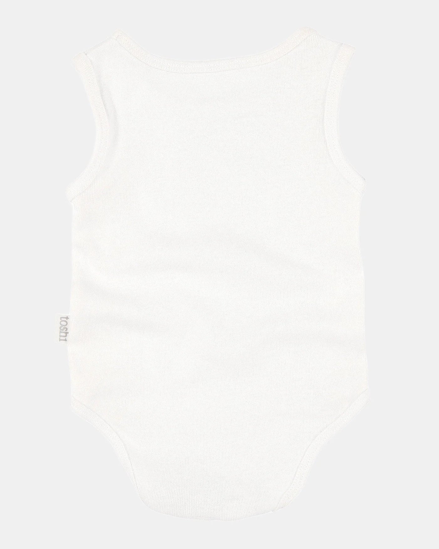 Toshi Dreamtime Organic Onesie Singlet - Cream